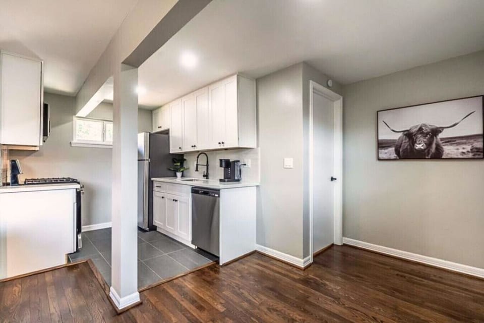 Everything you need to cook at home, from modern appliances to roomy prep areas.