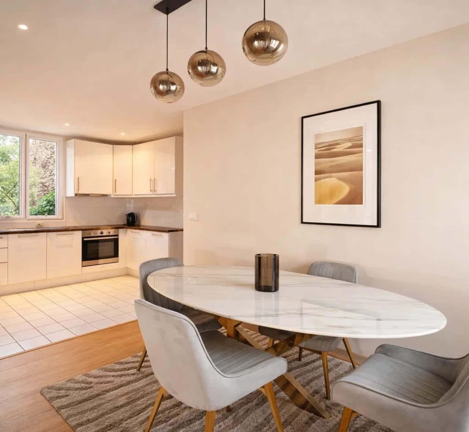Strategic living room design featuring a dining area for various purposes