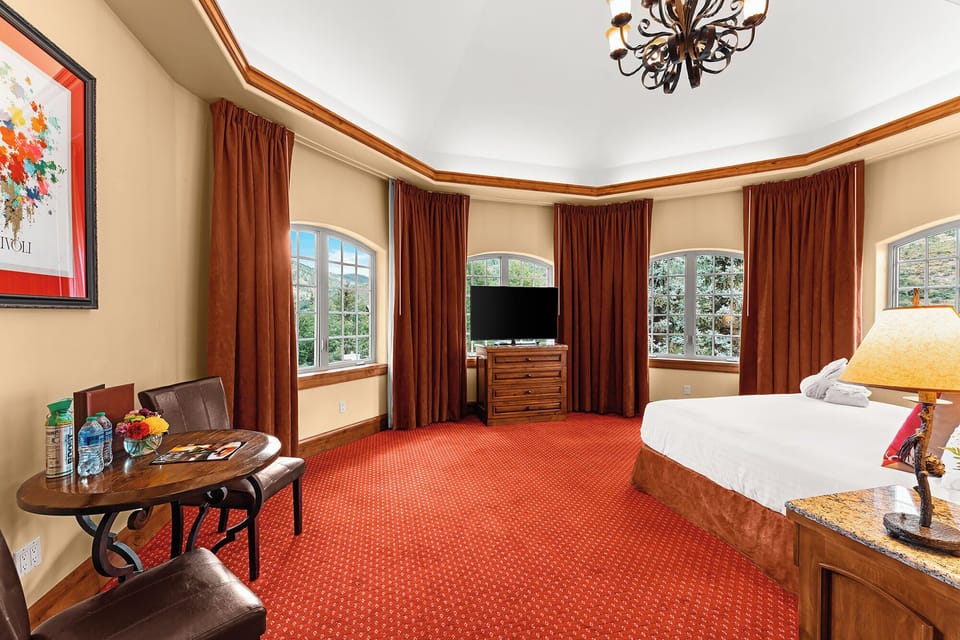 Wake to natural light framed by elegant picture windows.