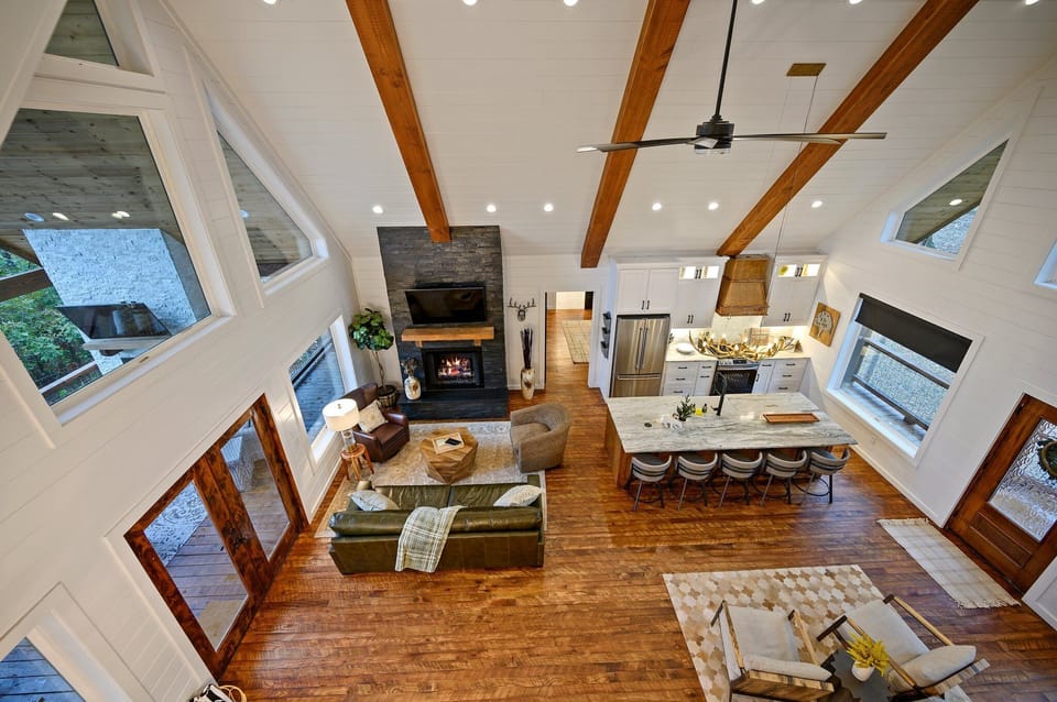 Open Living Room and Kitchen