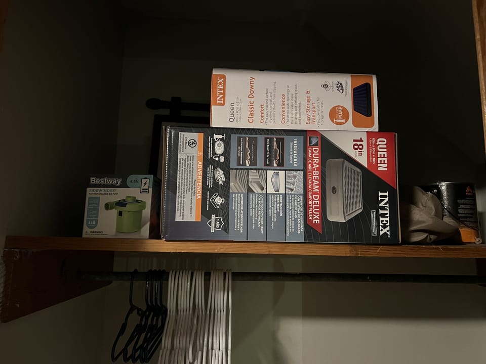 Upstairs closet