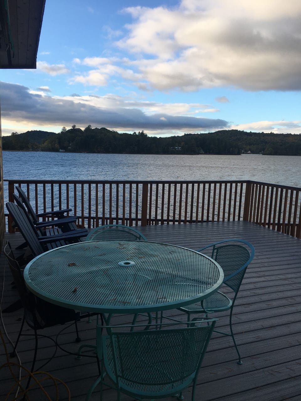 Seating area on back deck