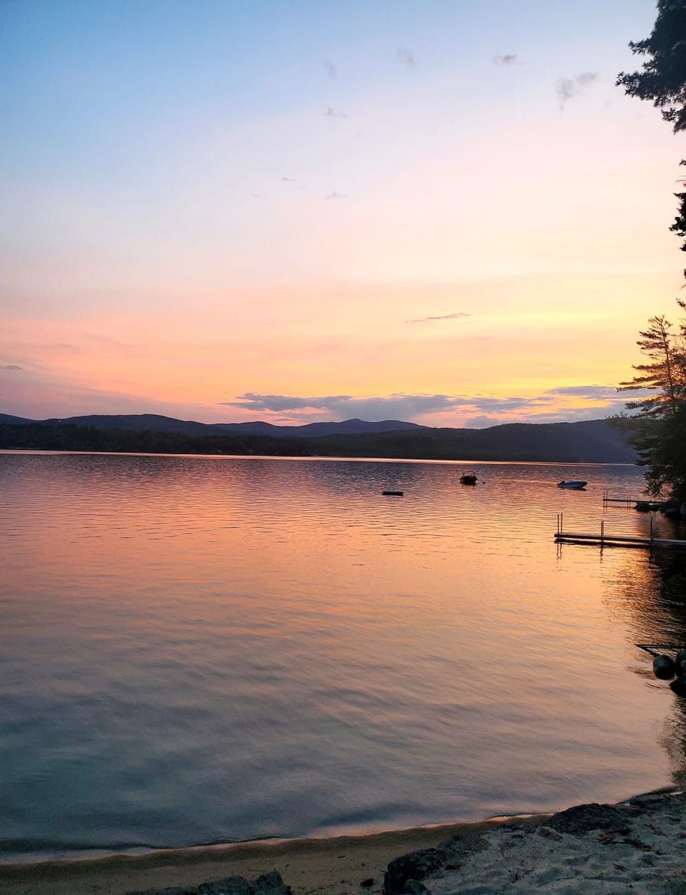 Sunset view from the deck