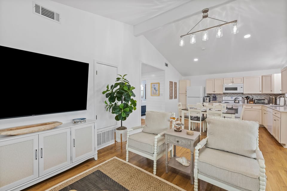 Upstairs living area equipped with a smart TV.