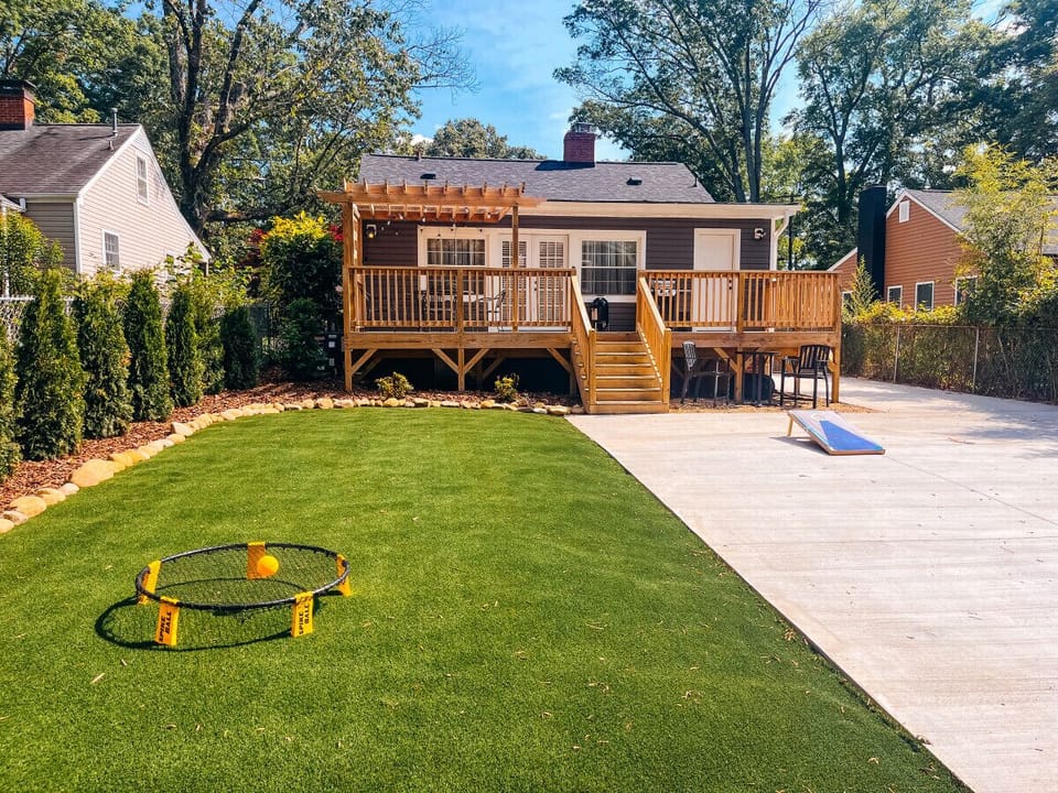 Astroturf backyard