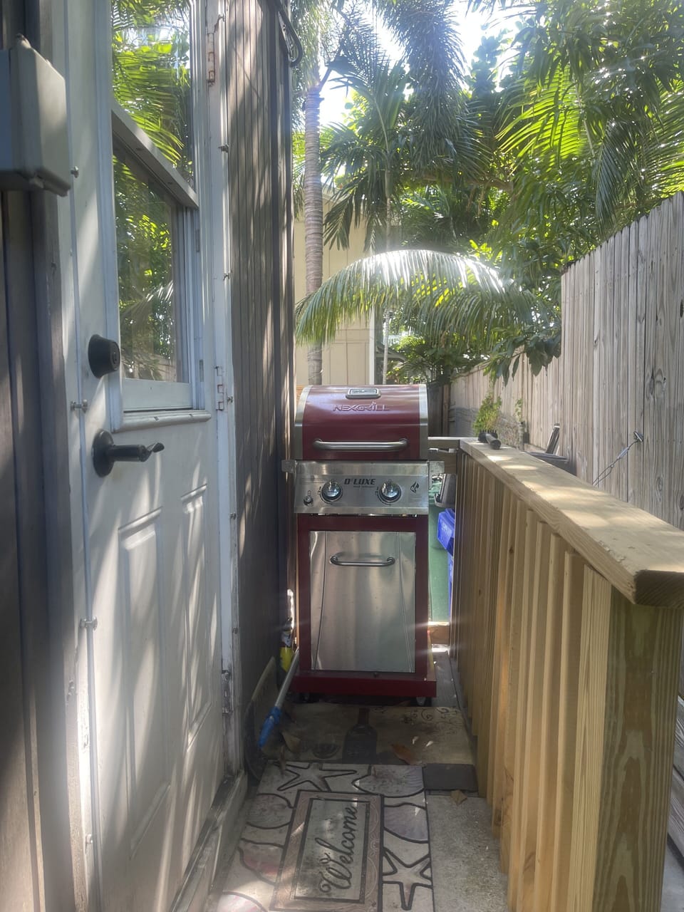 Back deck with grill