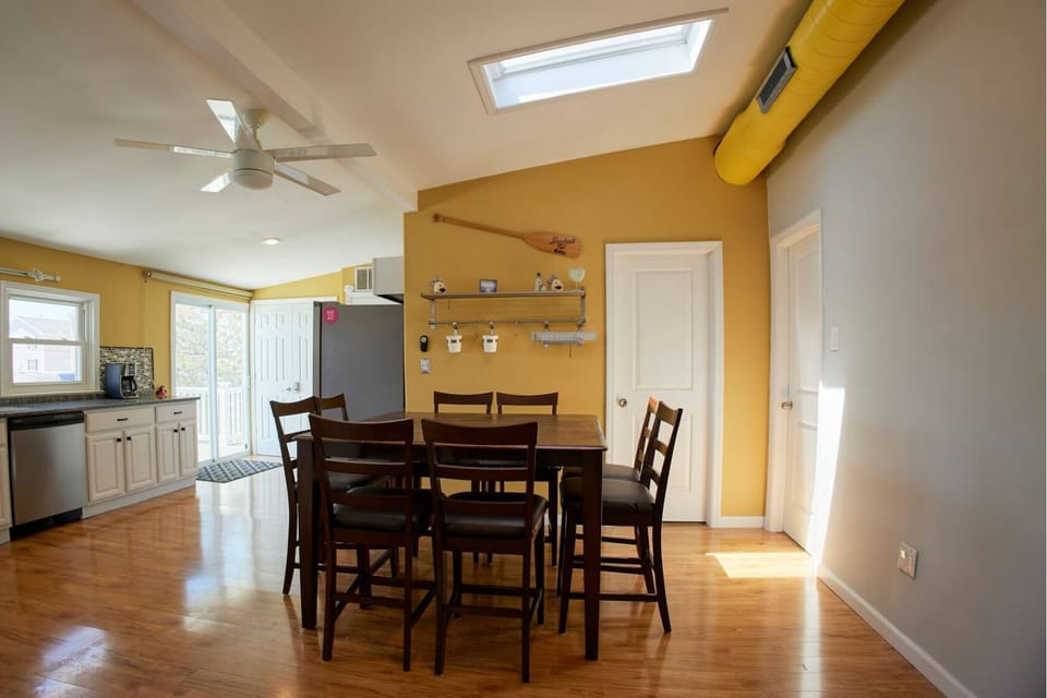 Eight person dining table