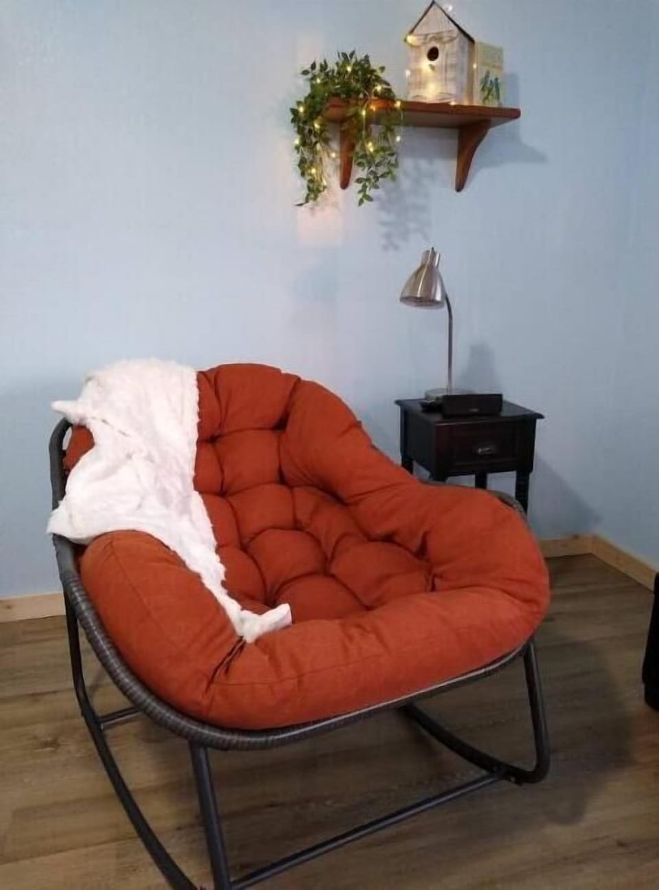 Relax and read in the rocking chair.