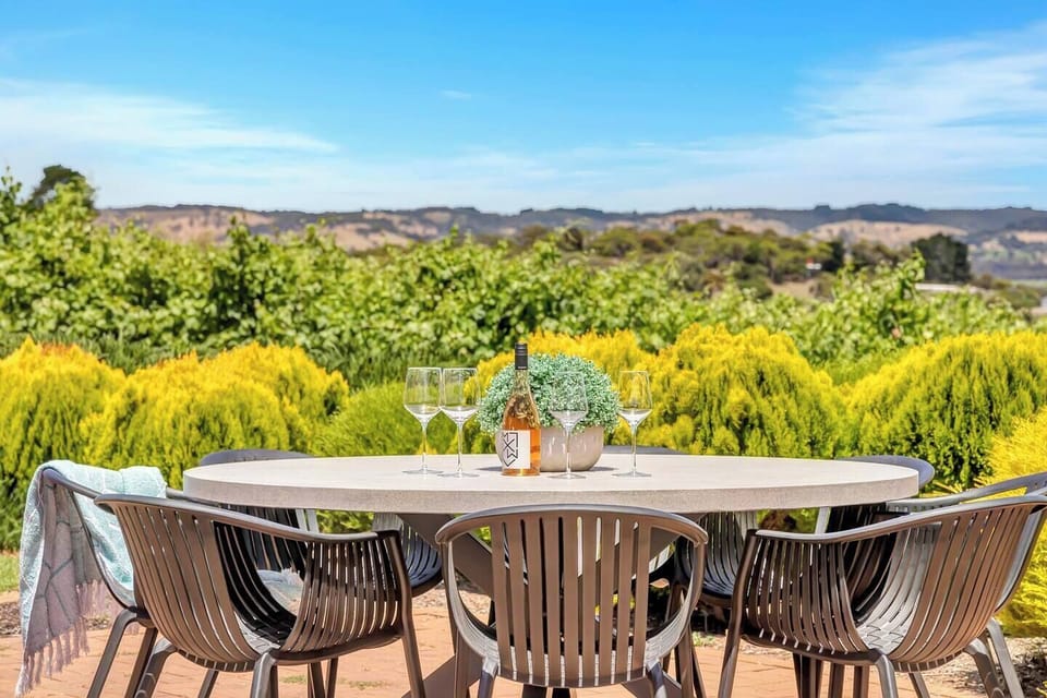 Capturing breathtaking views across the vineyards, this home encourages life outdoors.
