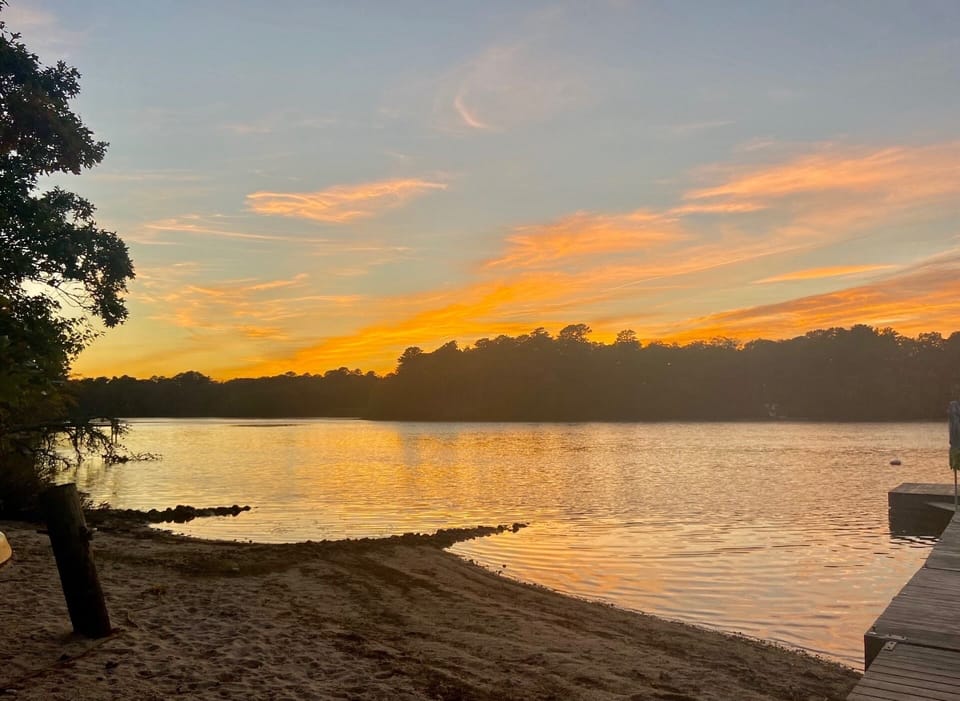 sunset at the pond