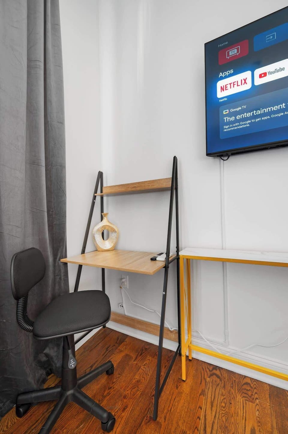 Work desk and chair for the work from home professional.
