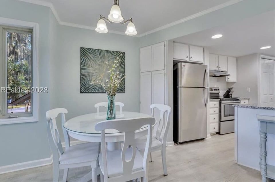 Dining room and kitchen