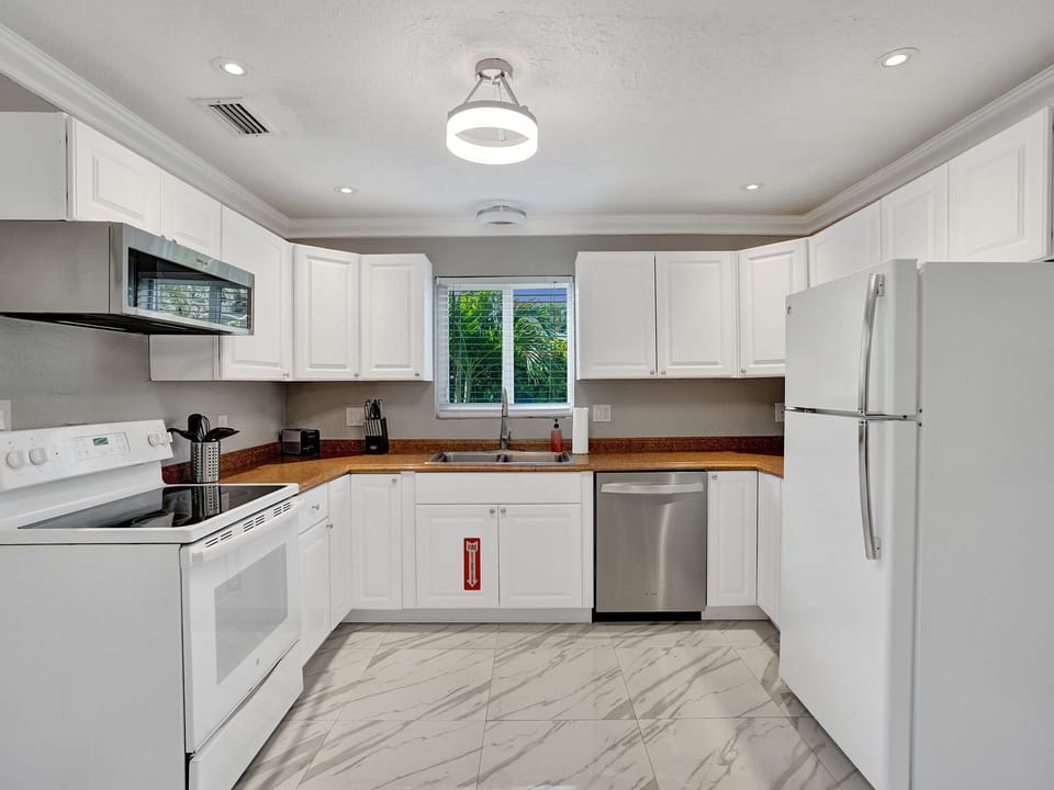 Fully stocked kitchen with everything you'll need to cook your favorite meal