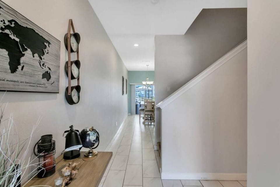 A clean, stylish passageway leading you through your home away from home