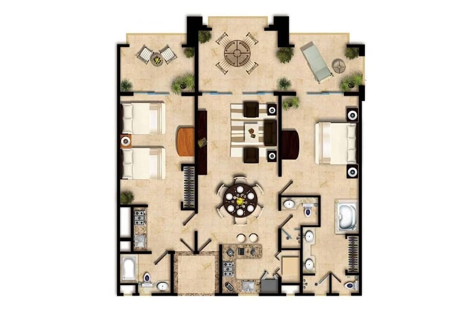 2 bedroom floor plan
