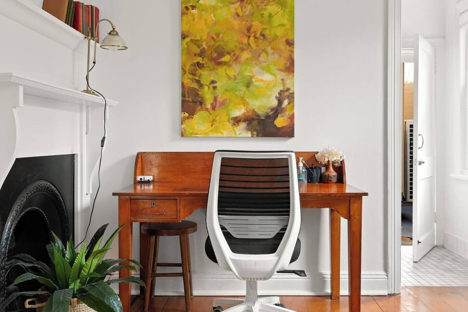 Work remotely in comfort with a dedicated workspace in the upstairs unit 