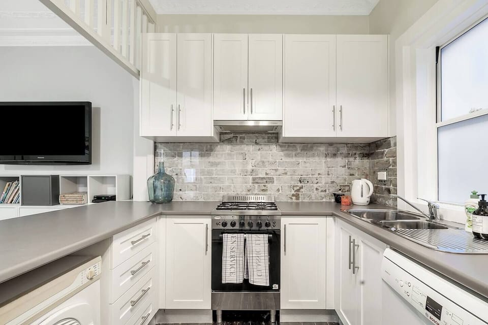 The kitchen is fully equipped for all your holiday needs with a fridge, stove, oven, microwave and Nespresso coffee maker.
