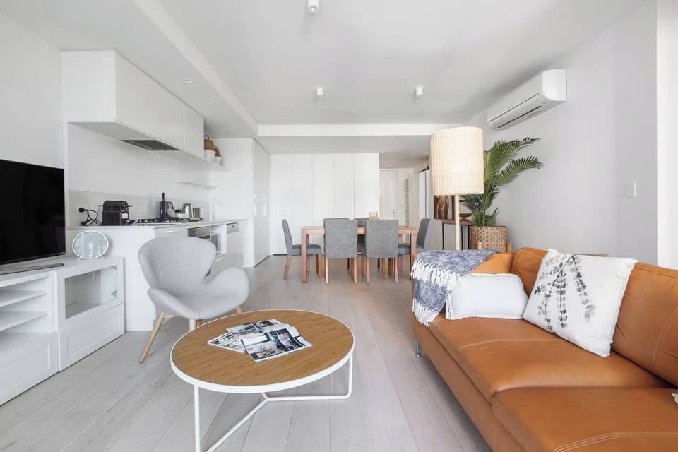 Embracing an open-floor plan, this apartment is ideal for entertaining and offers plenty of space for guests to relax 