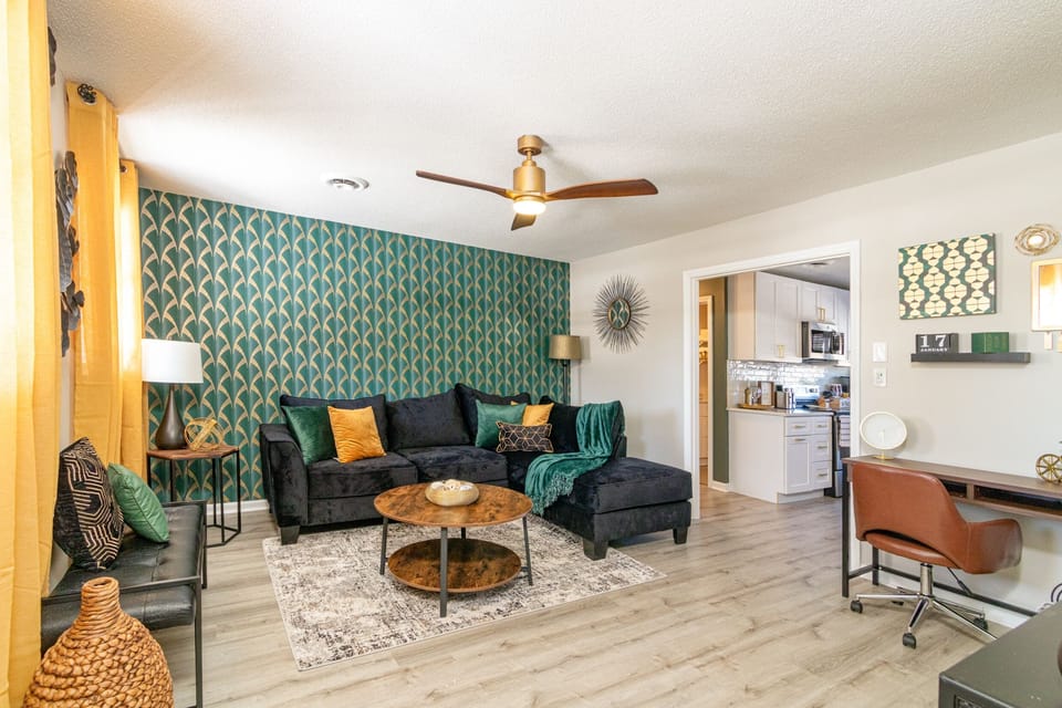 Living Room with Accent Wall
