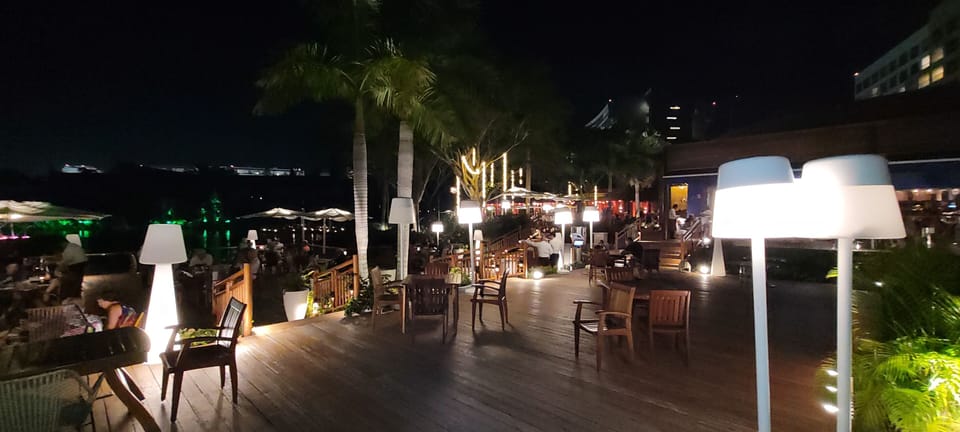 Outdoor restaurants and walking paths to view the property day and night