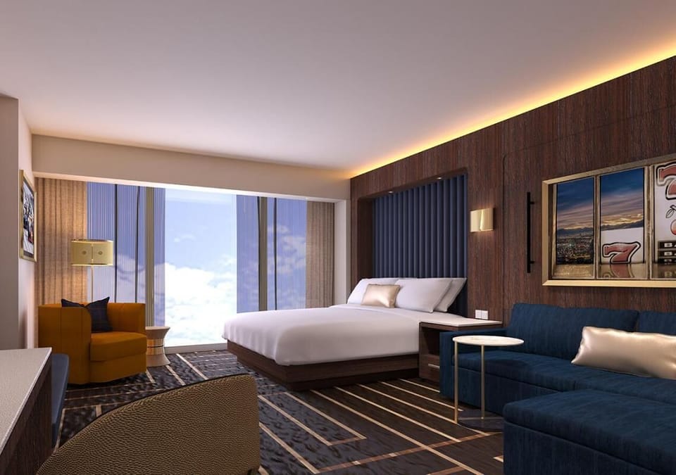 Relax beside floor-to-ceiling windows and soft, hotel-style bedding.