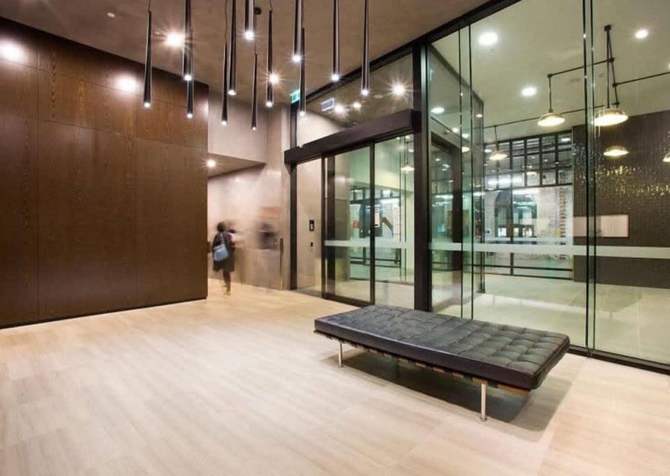 A modern contemporary entrance foyer.