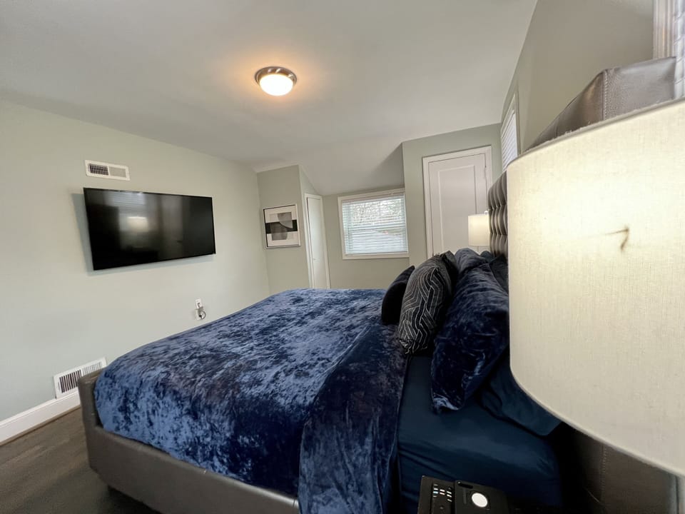 Primary bedroom on top level of home