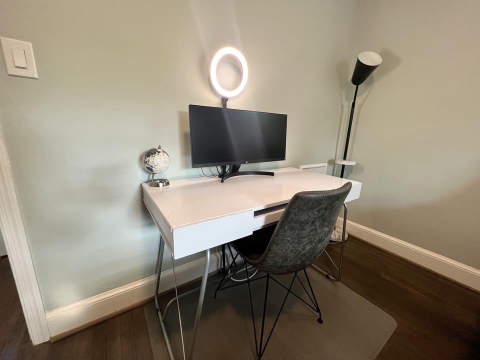 Office area on top level of home