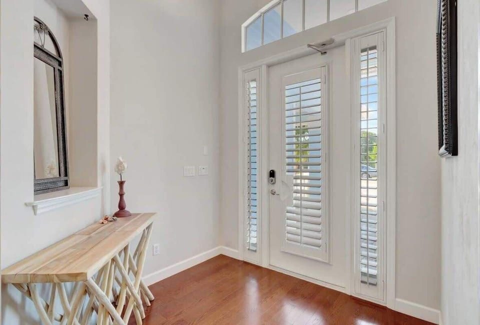 Upon entering the home guests come into our soaring foyer