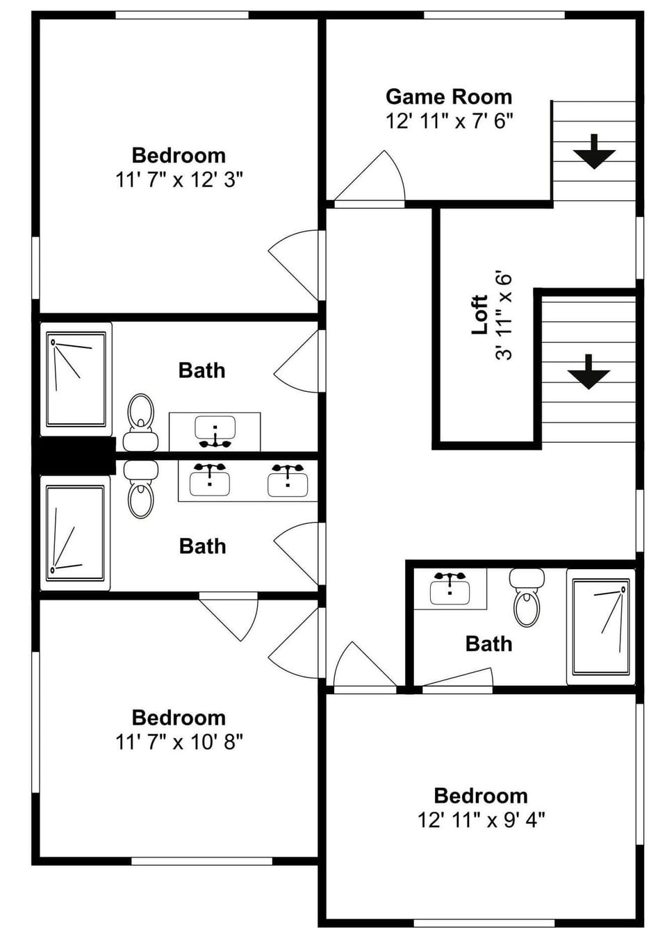 Cove Meadows Floor Plan - Second Floor