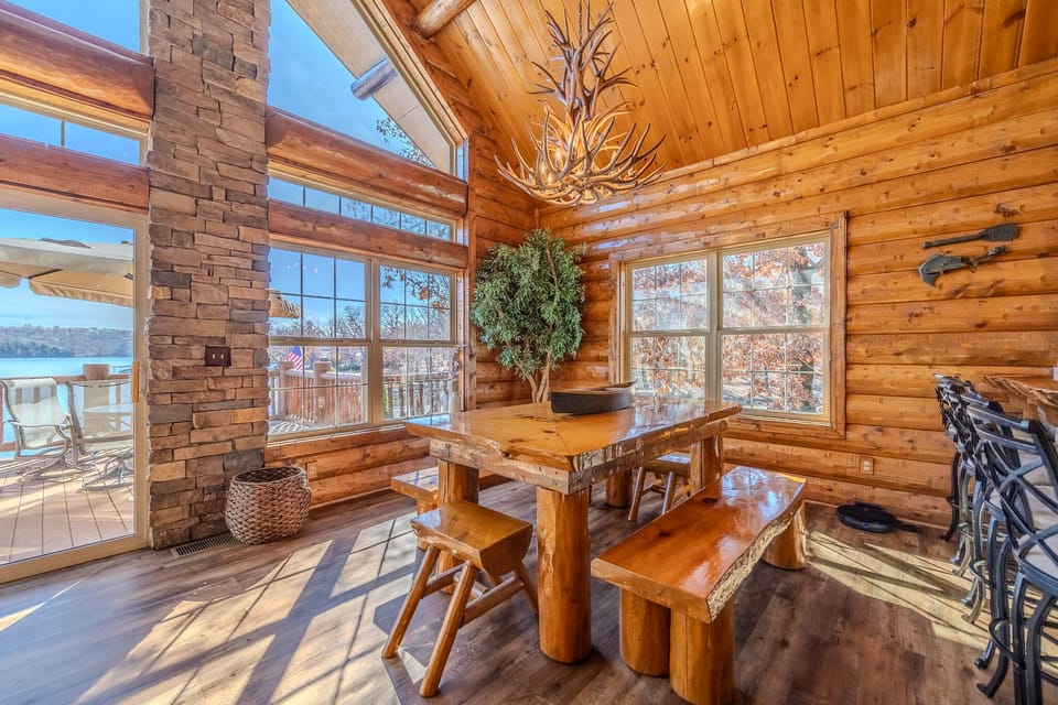 Dining area.  Inside seating for 13 people. 