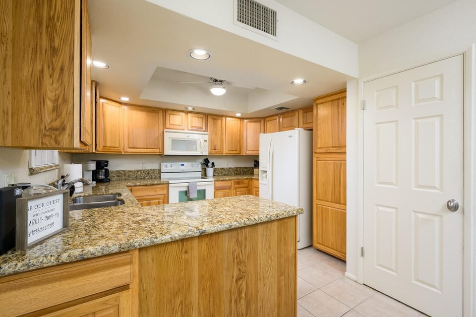 Fully stocked kitchen