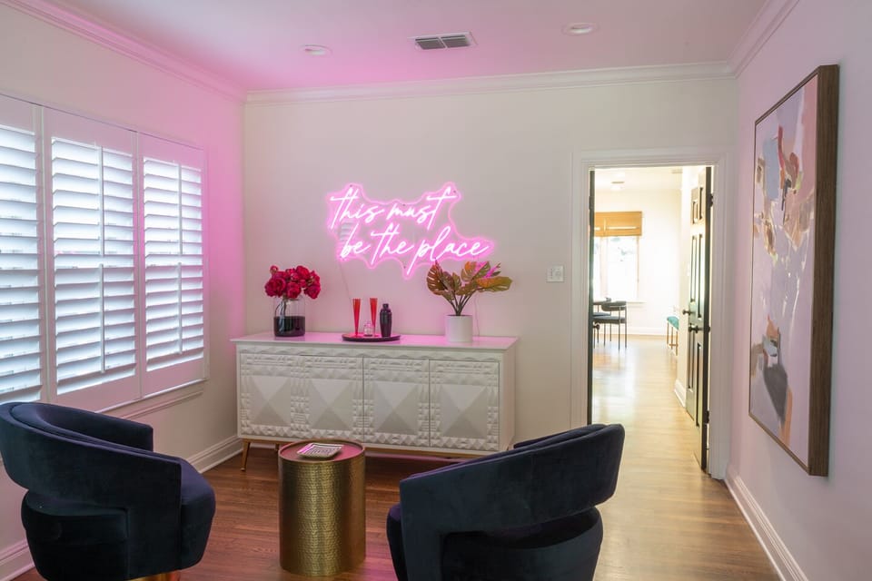 Fun “Wine Room” : board games inside white cabinet 