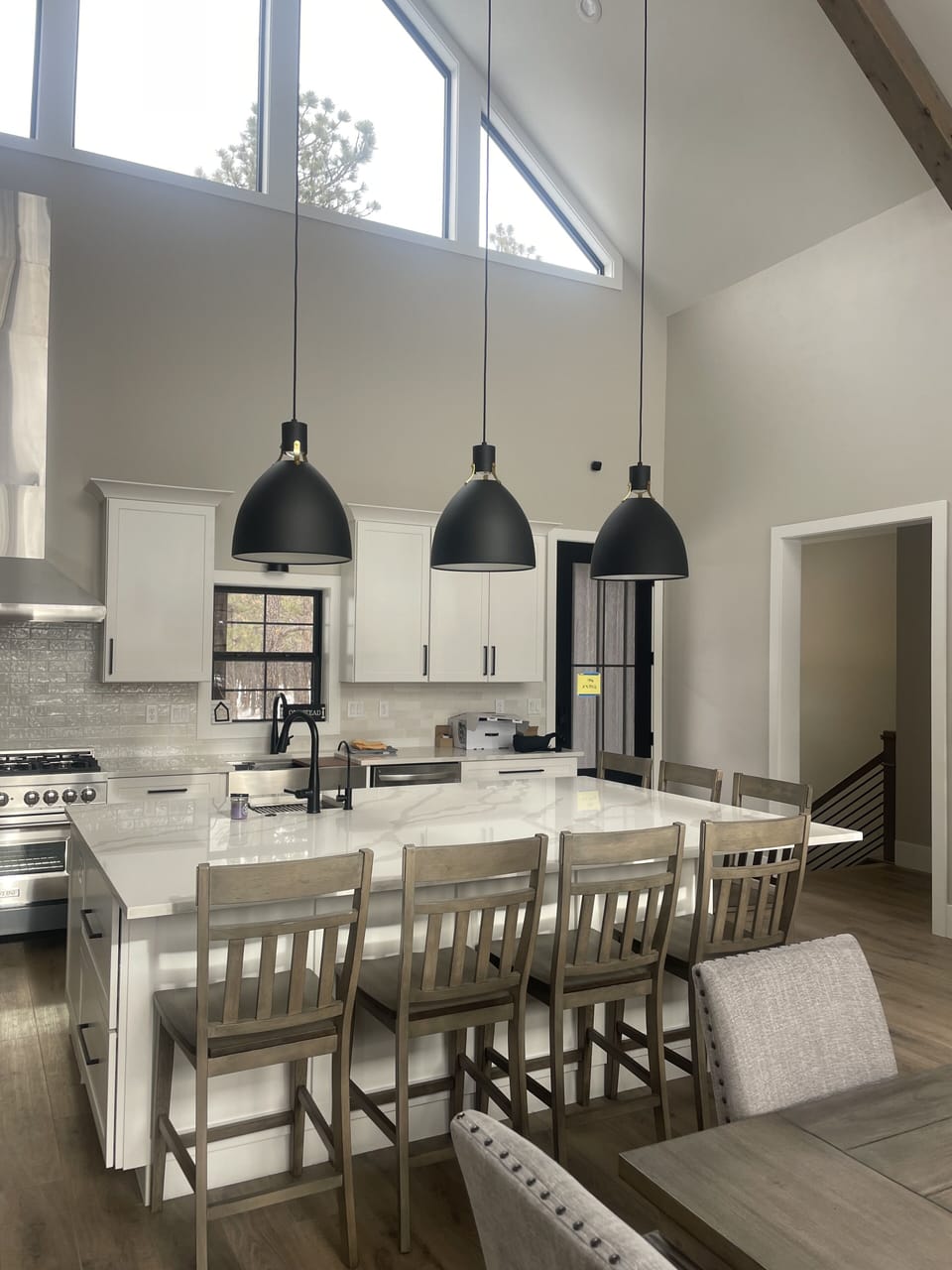 Large kitchen for entertaining. Seating at island for 7
