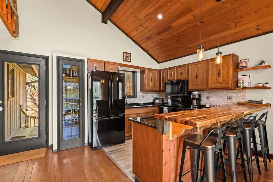 Elevate your kitchen experience with bar-height stools, providing seating for four. Pull up a seat, savor the moments, and enjoy a stylish twist to your dining space.