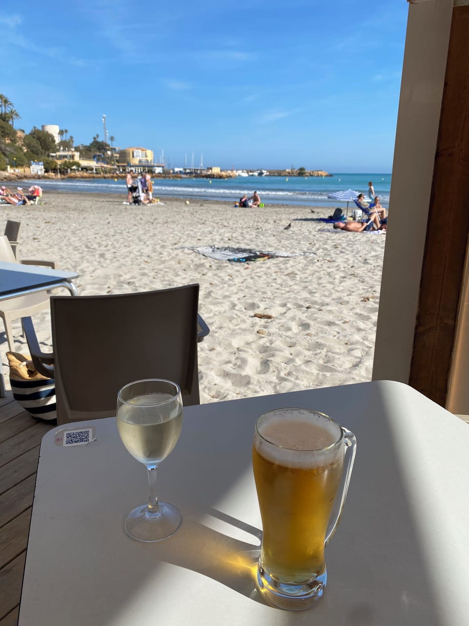 Relaxing at a Cabo Roig Beach Bar