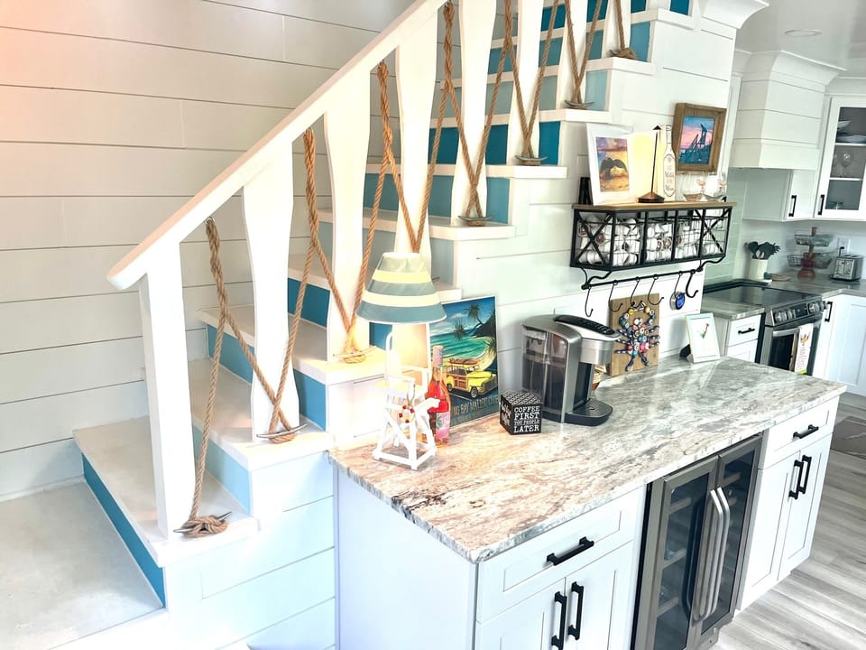 Colorful steps lead you to 2nd King Master Ensuite and loft with two twin beds