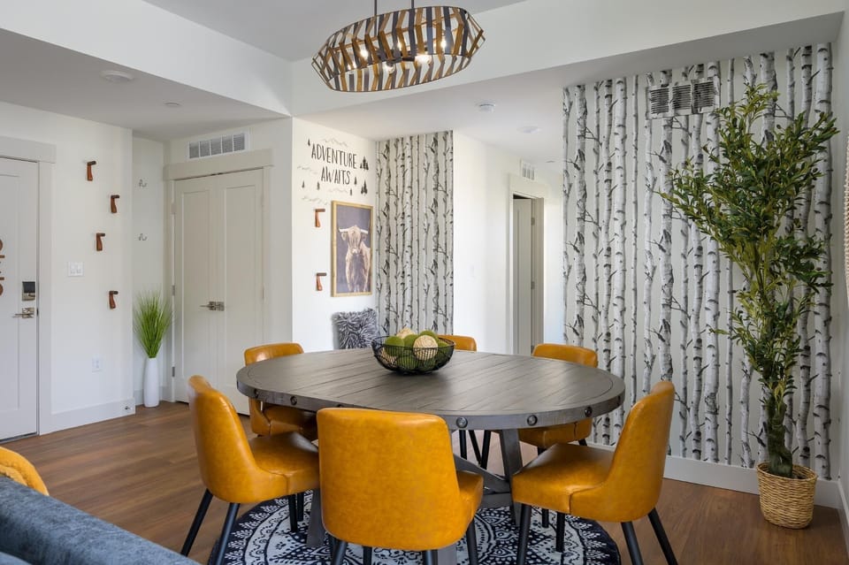 Dining room table with room for six