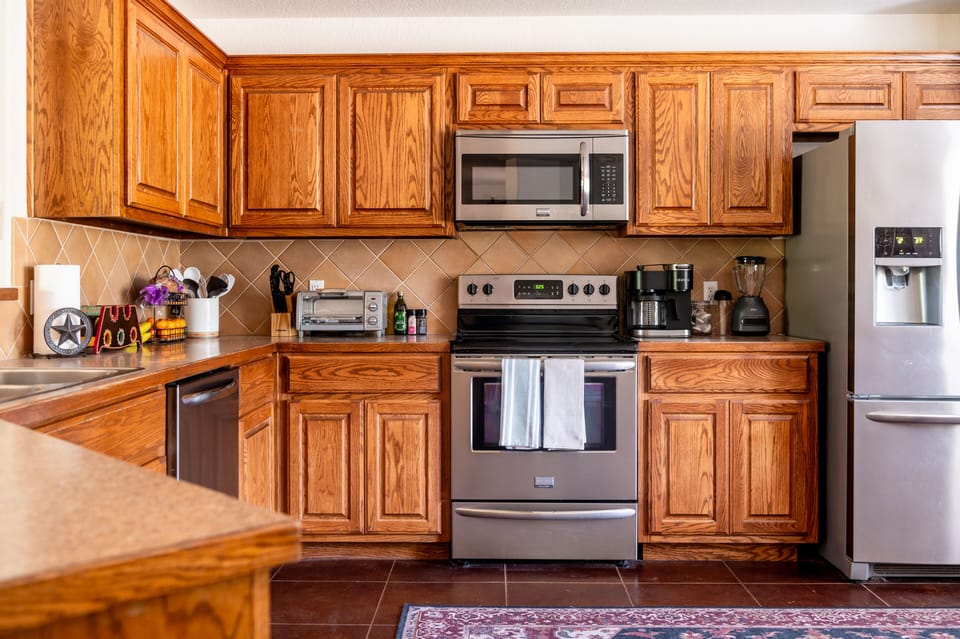 Fully stocked kitchen