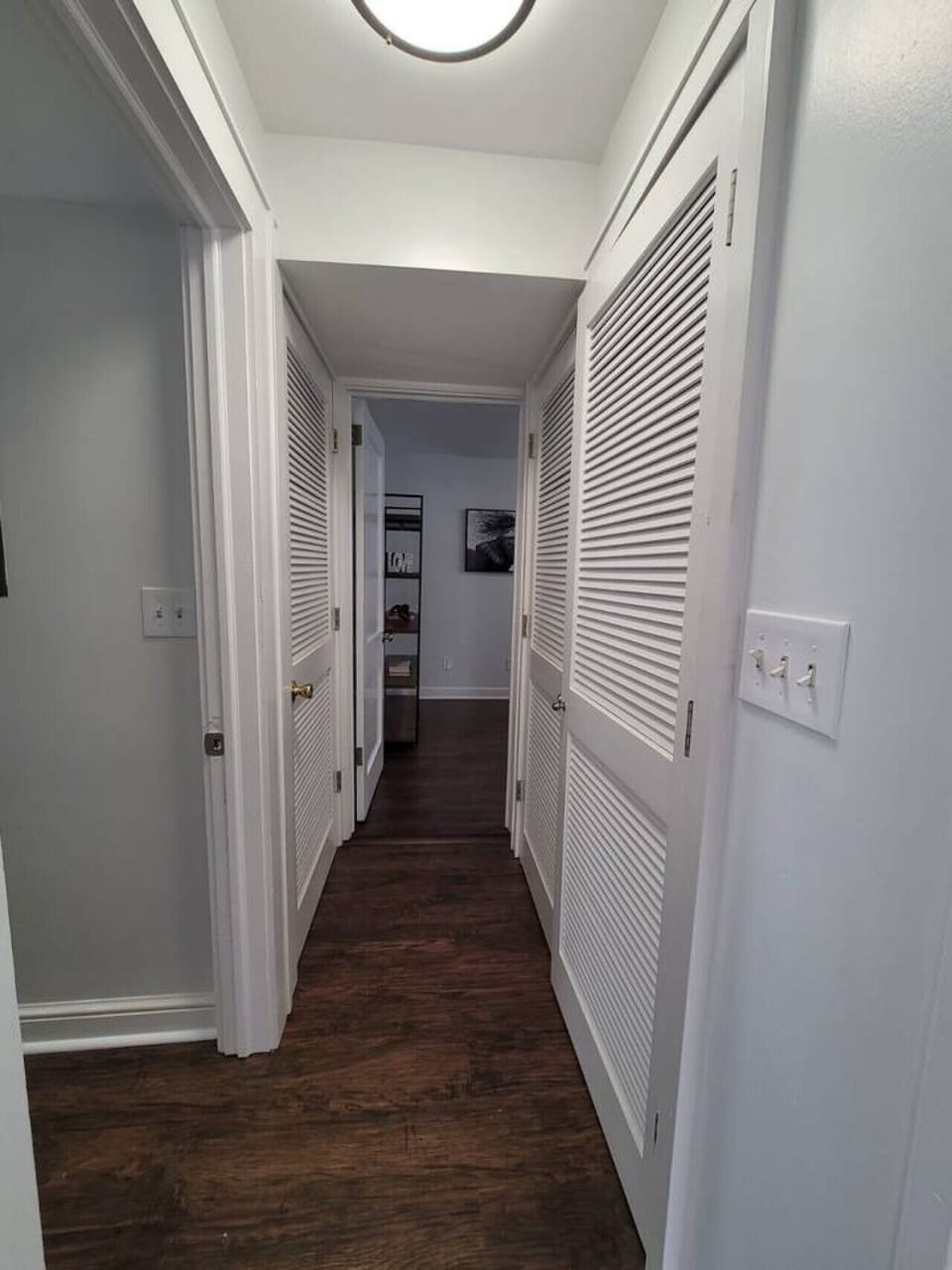 Hallway in this cozy residence