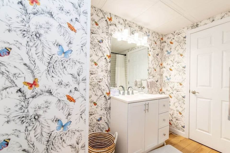 We're very proud of our bathroom, spotlessly clean and brand new renovation we think you'll love it too