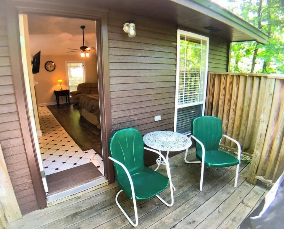 Private deck overlooking the forest.