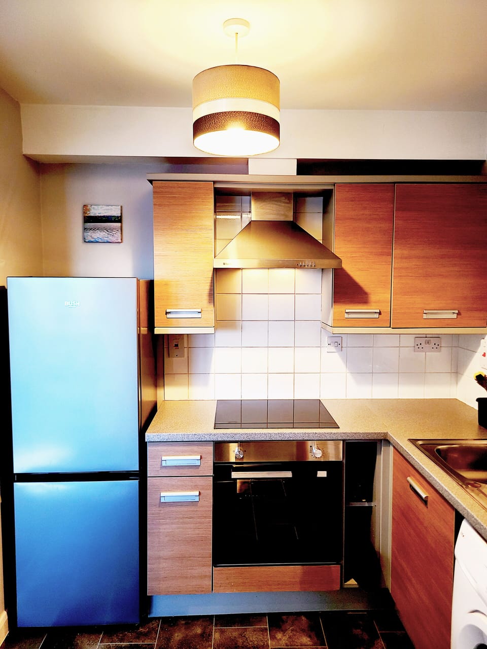 Kitchen, with new fridge freezer, oven and hob. 2026.