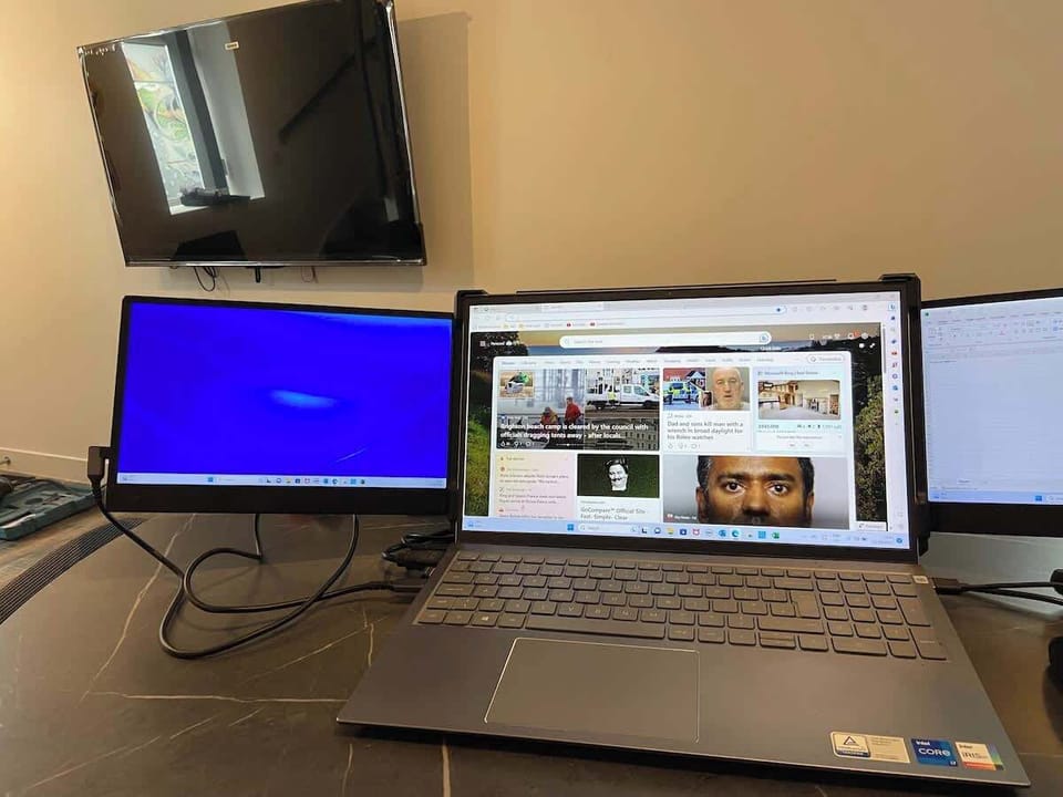 Work station on kitchen table