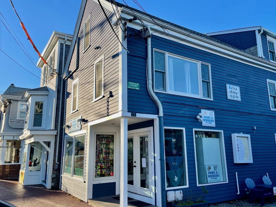 Condominium located on the upper two floors of this building above the pet store