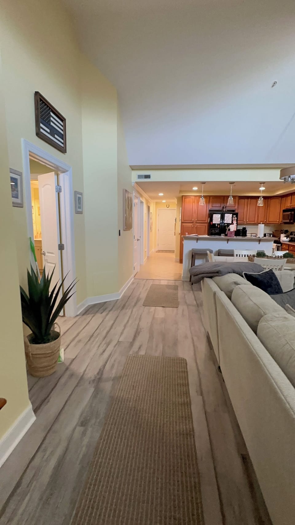 Hall outside master in living area 