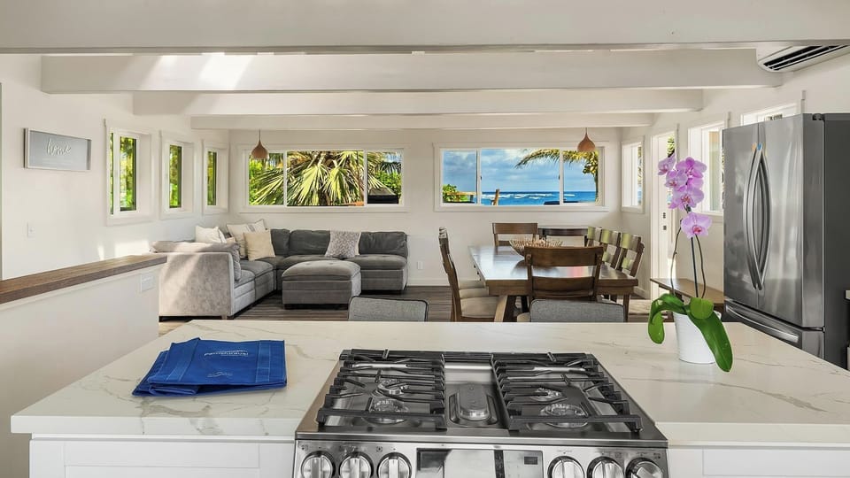 Anahola Palms - Ocean View Kitchen & Great Room - Parrish Kauai