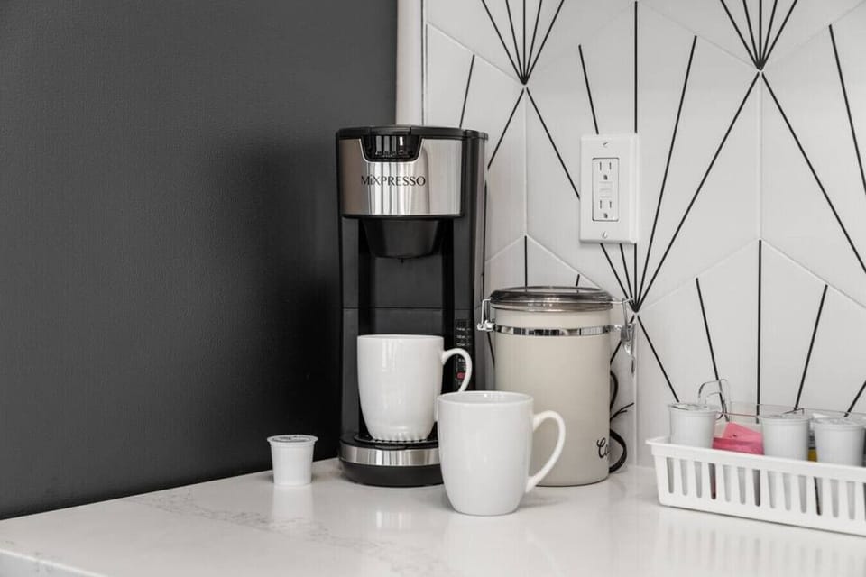 Complimentary coffee bar, spices & cooking amenities are thoughtful extras