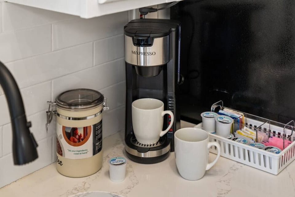 Complimentary coffee bar, spices & cooking amenities are thoughtful extras