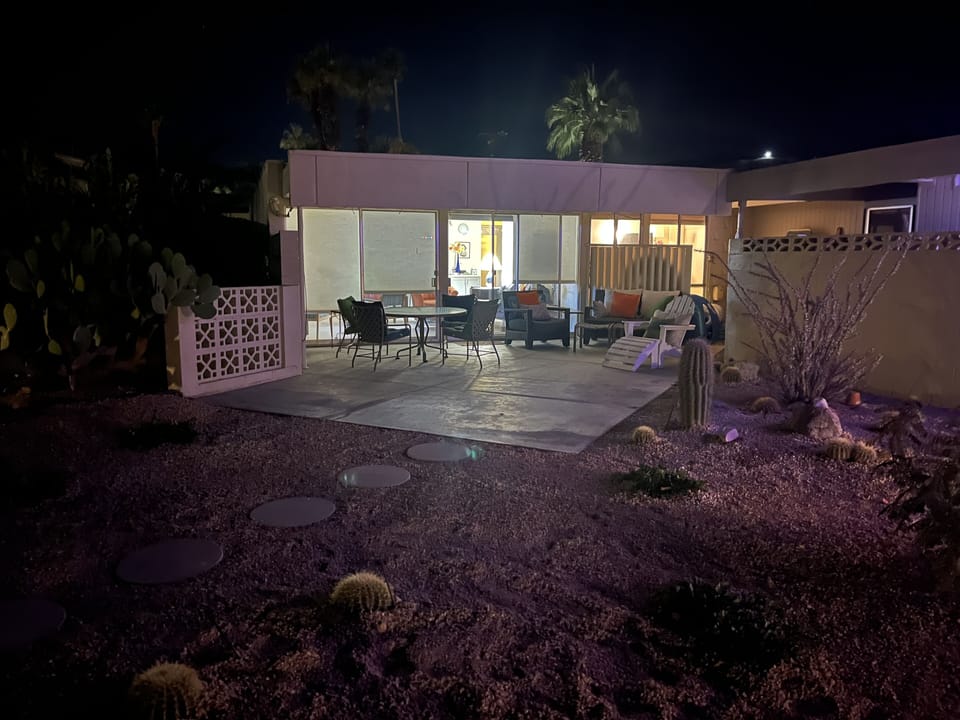 Living room opening out to outdoor living area.
